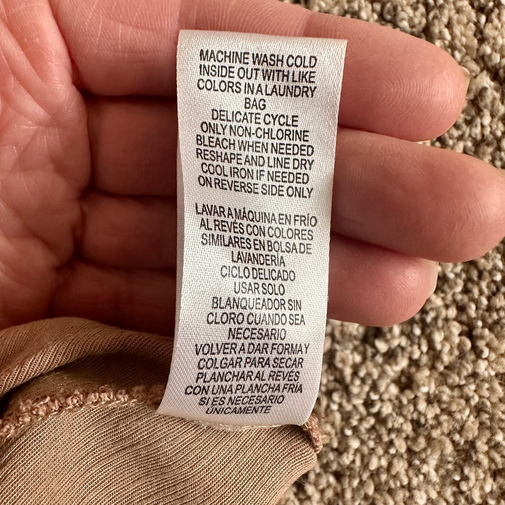 EUC Sz S Democracy tan light weight joggers - Picture 6 of 7
